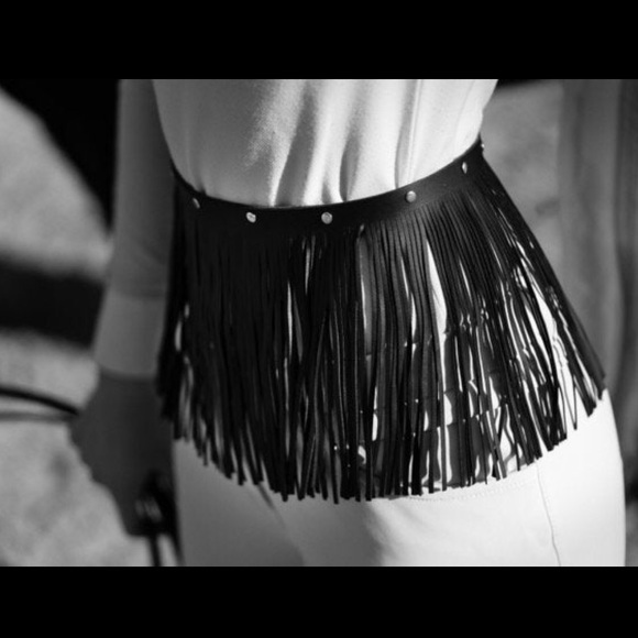 Accessories - Leather/Suede Fringe Belt